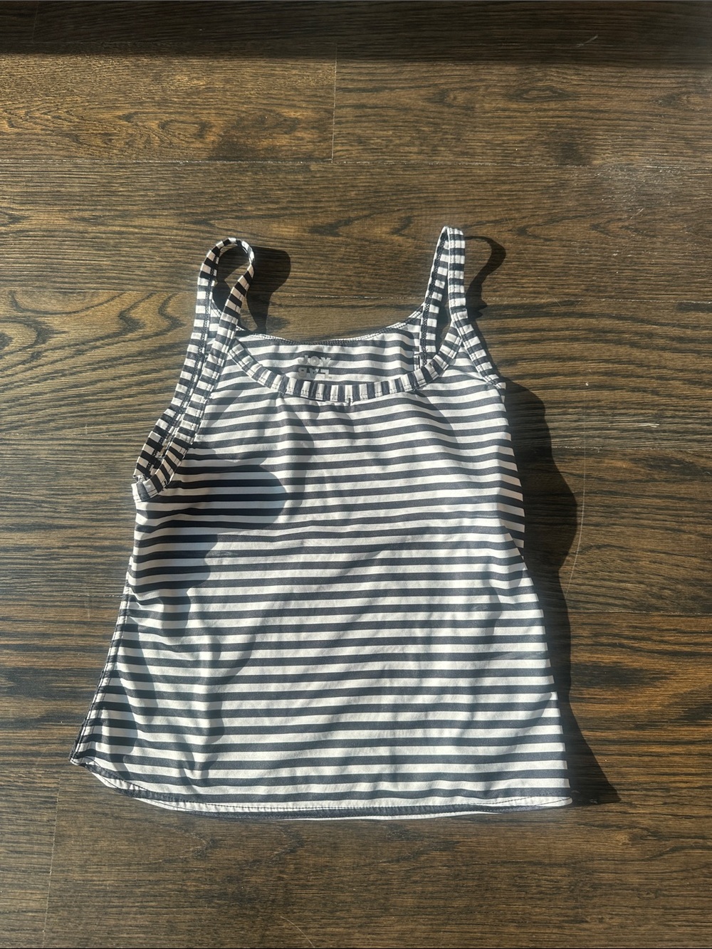 JoyLab Black & White Striped Tank Top